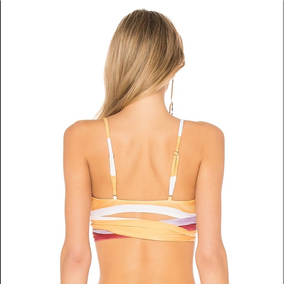 Mara Hoffman Mila Bikini Top in Ivory Multi***NWT - Picture 3 of 4